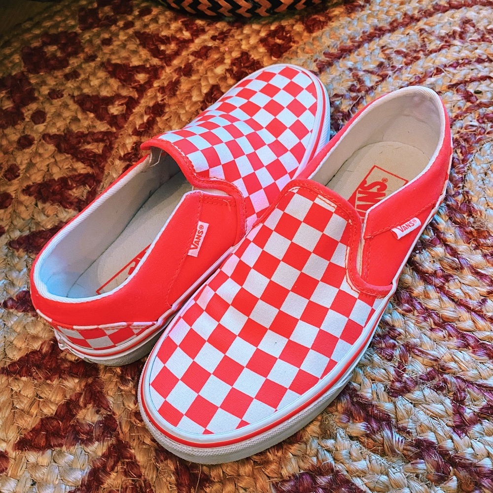 VANS checkered slip-ons